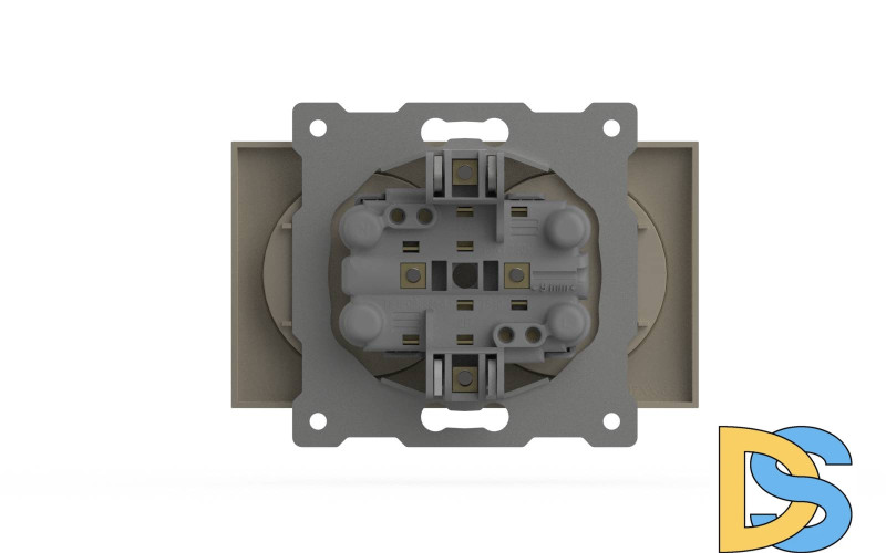 Розетка двухместная без заземления ELBI Zena Vega 609-010300-908