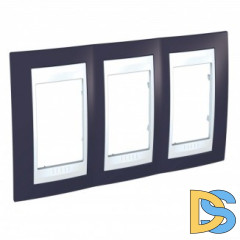 Рамка 3-ая (тройная), Гранат/Белый, серия Unica, Schneider Electric