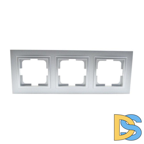 Рамка на 3 поста Mono Electric Despina серебро 102-210000-162