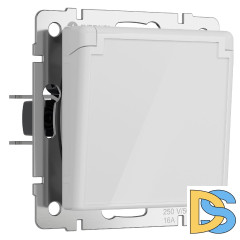 Розетка с заземлением, крышкой и шторками Werkel 4690389197338 W1171241 a064013