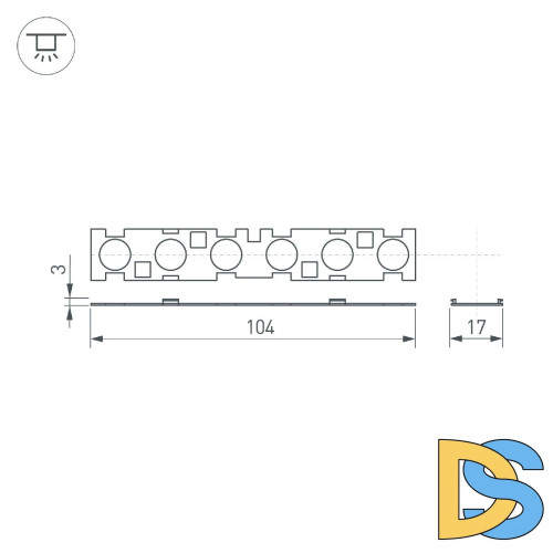 Экран линзованный Arlight SL-LINE-W20-30deg-540 041791