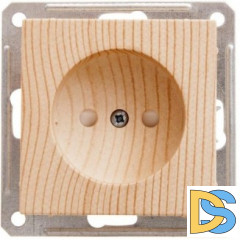 Розетка 1-ая электрическая без заземления, Сосна (пластик), серия Wessen 59, Schneider Electric