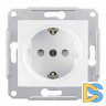 Розетка 1-ая электрическая без заземления, Белый, серия Sedna, Schneider Electric