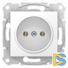 Розетка 1-ая электрическая без заземления, Белый, серия Sedna, Schneider Electric