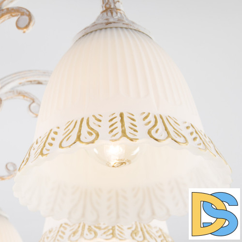 Люстра на штанге Eurosvet 60107/8 белый с золотом