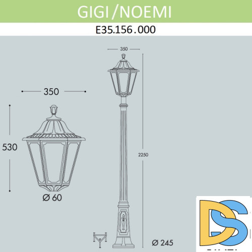 Садовый светильник Fumagalli E35.156.000.WYH27