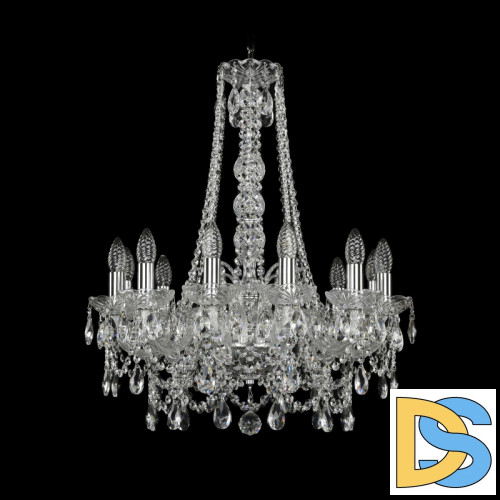 Подвесная люстра Bohemia Ivele Crystal 1411/12/195/h-70 Ni