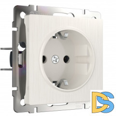 Розетка с заземлением (перламутровый рифленый) W1171013