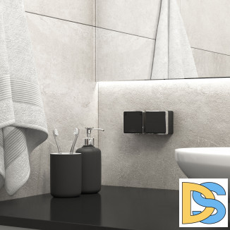 Выключатель одноклавишный влагозащищенный Gallant (черный/хром) W5010235