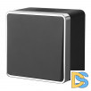 Выключатель одноклавишный влагозащищенный Gallant (черный/хром) W5010235