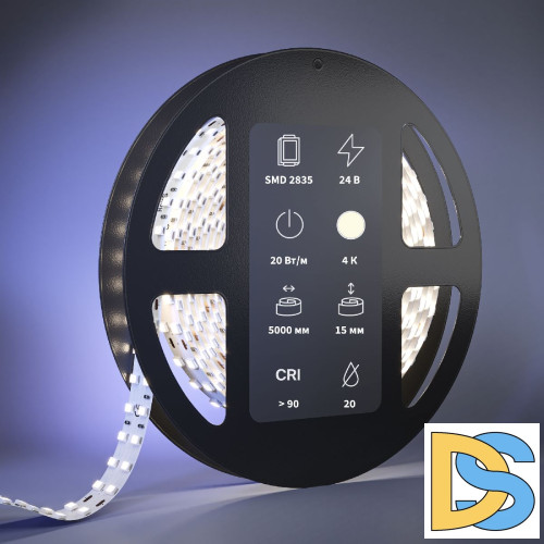 Светодиодная лента Maytoni Ultra 24В 2835 20Вт/м 4000К 5м IP20 201112