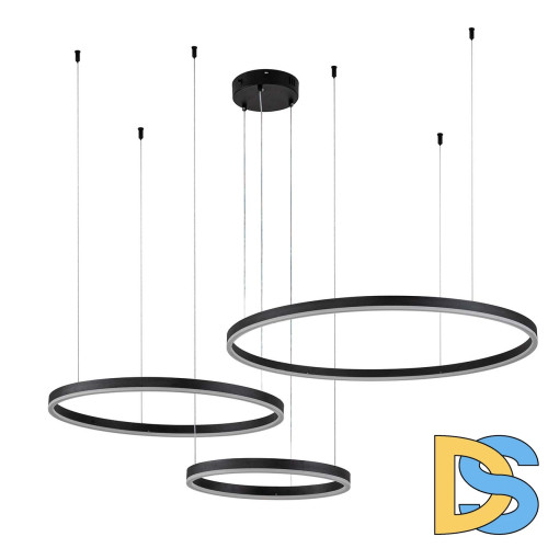 Подвесной светодиодный светильник Indigo Galass 14001/3P Black V000032L