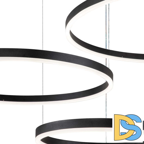 Подвесной светодиодный светильник Indigo Galass 14001/3P Black V000032L