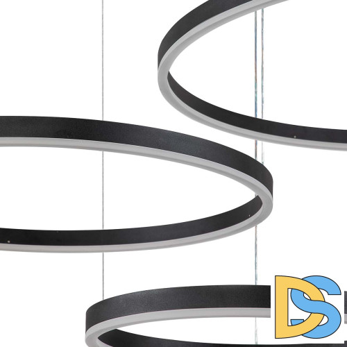 Подвесной светодиодный светильник Indigo Galass 14001/3P Black V000032L