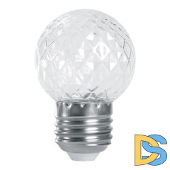Лампа-строб Feron LB-377 шар прозрачный E27 1W 2700K 38208
