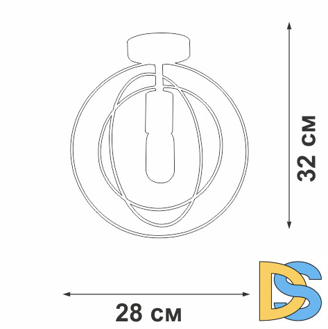 Потолочный светильник Vitaluce V3794-1/1PL