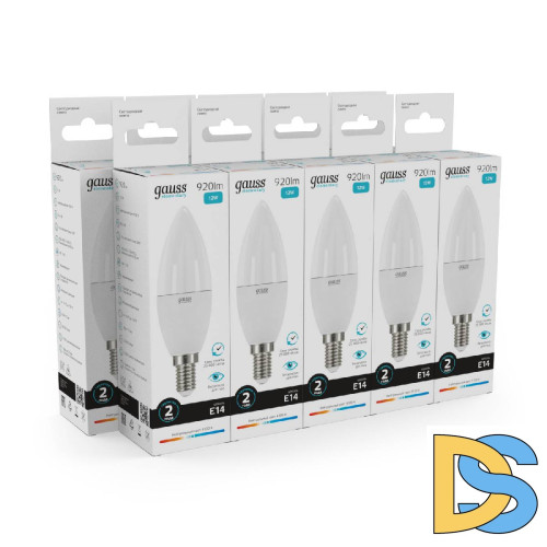 Лампа светодиодная Gauss E14 12W 4100K матовая 33122