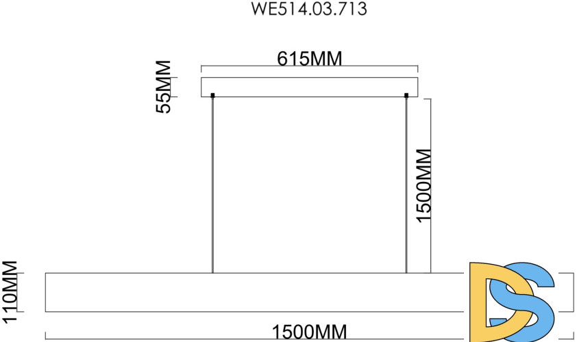 Подвесной светильник Wertmark Edda WE514.03.713