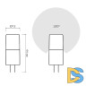 Лампа светодиодная Gauss G4 4W 3000К прозрачная 10714