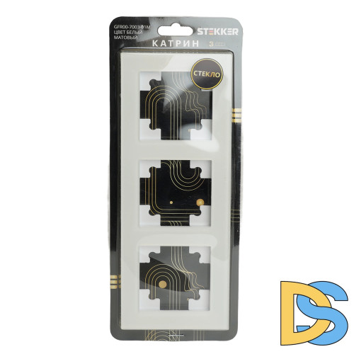 Рамка трехместная Stekker GFR00-7003-01M Катрин 49596