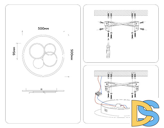 Потолочная люстра Ambrella Light Comfort LineTech FL4802