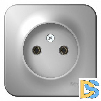 Розетка б/з без шторок 16А, 250В, изолир пластина Schneider Blanca Алюминий