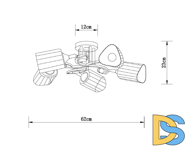 Потолочная люстра Arte Lamp Glamore A5076PL-5BK