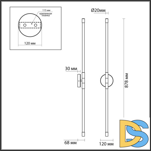Бра Odeon Light Anta 4393/20WL