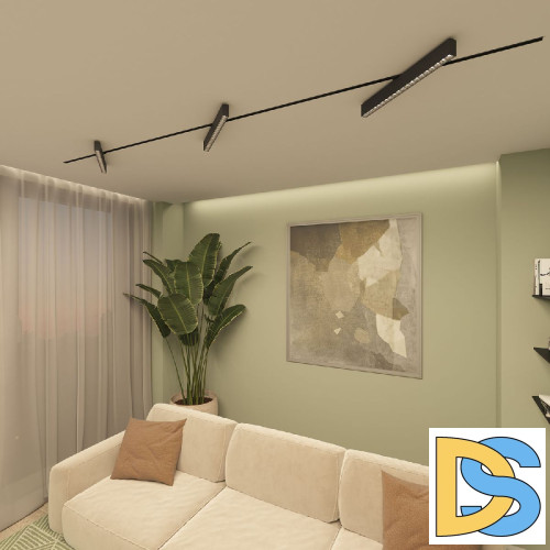 Трековый однофазный светильник Denkirs Edder DK6644-BK