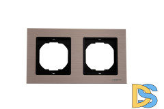 Рамка 2-я из алюминия шампань Vesta-Electric Exclusive Champagne Metallic