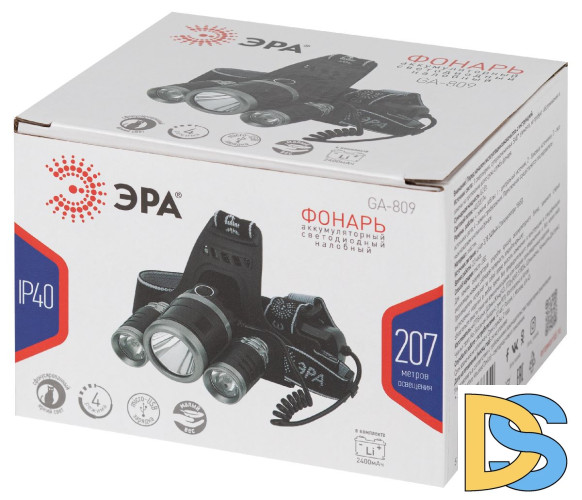 Фонарь налобный аккумуляторный Эра GA-809 Б0056111