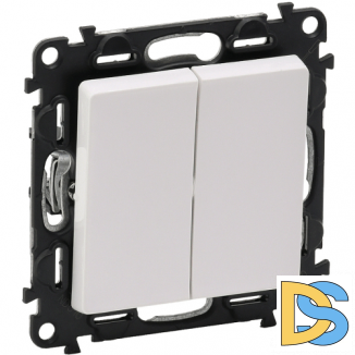 Выключатель Legrand Valena Life 2-клавишный 752005+755020 Белый