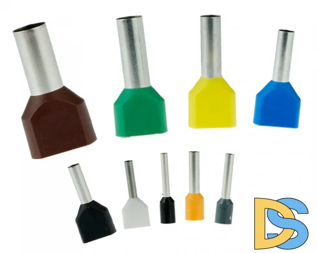 Наконечник-гильза с изолированным фланцем двойные 100шт