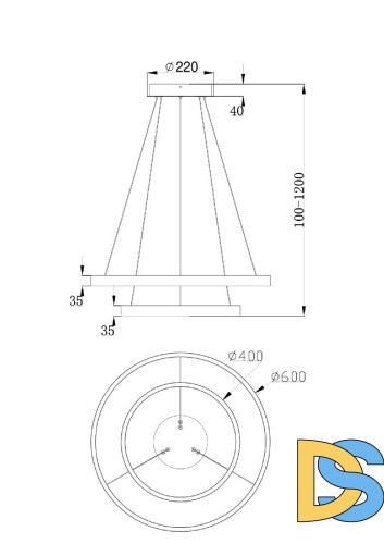 Подвесной светильник Maytoni Rim MOD058PL-L55W4K