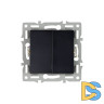 Механизм выключателя двухклавишный проходной Arlight SWT-MKP2-PL-BK (250V, 16A) 043728