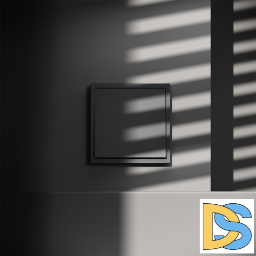 Выключатель с самовозвратом встраиваемый VOLTUM S70 одноклавишный 10А, (графит)