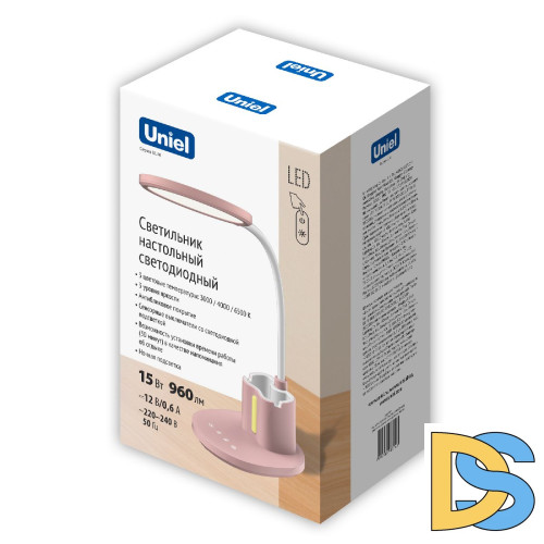 Настольная лампа Uniel ULM-D150 15W/3000-6500K/DIM PINK UL-00011293