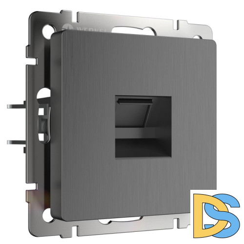 Розетка Ethernet RJ-45 Werkel графит рифленый W1181004 4690389158674