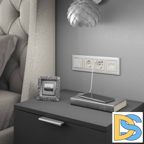 Выключатель Werkel двухклавишный проходной с подсветкой перламутровый W1122113 4690389160967