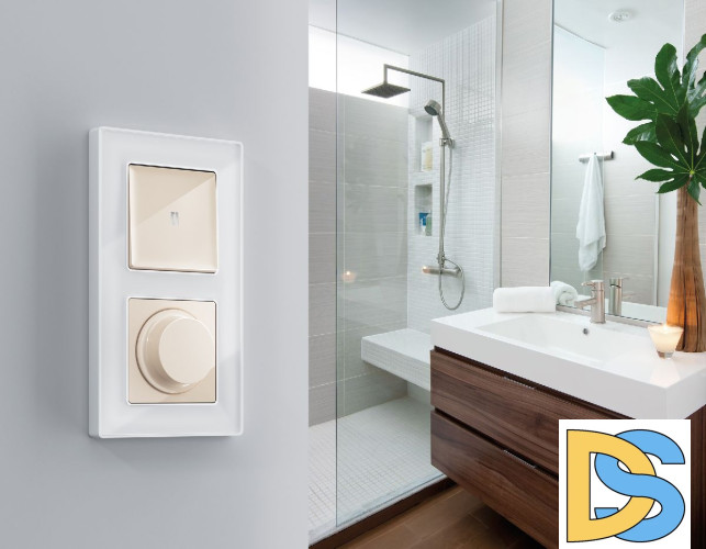 Комплект механизма 1-кл проходного выключателя с подсветкой Ambrella Volt Alfa MA302035