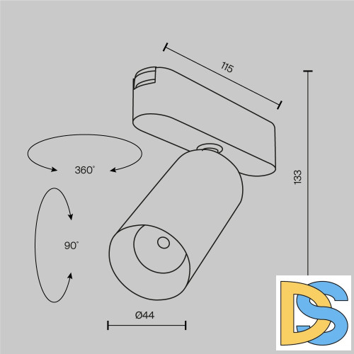 Трековый магнитный светильник Maytoni Focus LED TR103-1-12W4K-M-W