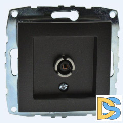 Розетка TV проходная Mono Electric Despina-Larissa графит 500-002005-137