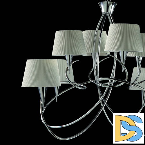 Подвесная люстра Mantra Mara Chrome - White 1654