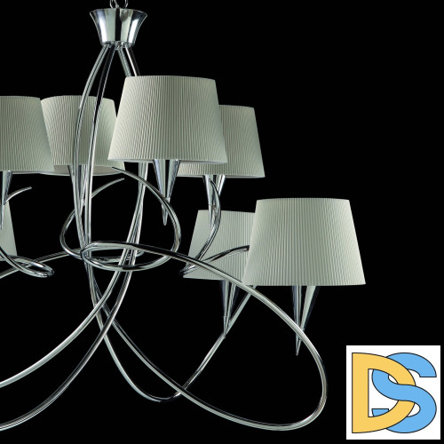 Подвесная люстра Mantra Mara Chrome - White 1654