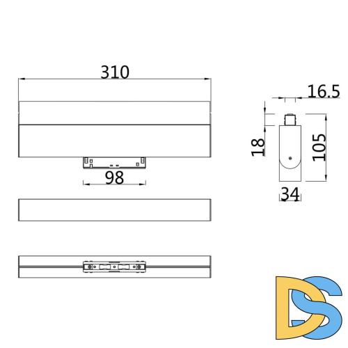 Трековый светильник Maytoni Technical BASIS TR013-2-20W3K-W