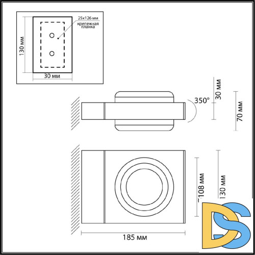 Уличный настенный светильник Odeon Light Vart 6654/6WL