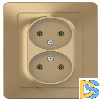 Розетка 2-ая электрическая без заземления, Титан, серия Blanca, Schneider Electric