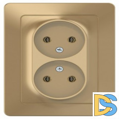 Розетка 2-ая электрическая без заземления, Титан, серия Blanca, Schneider Electric