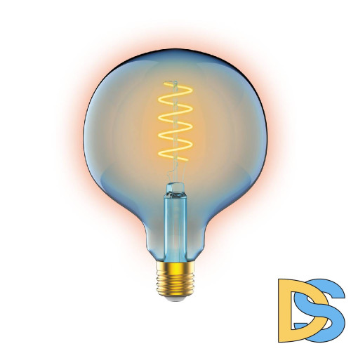 Лампа светодиодная диммируемая филаментная Gauss E27 5W 1800K шар синий 1013802105