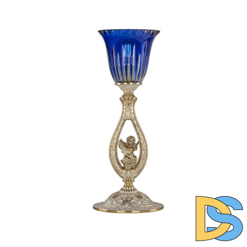 Настольная лампа Bohemia Ivele Crystal Florence 71400L/15 GW P2 Clear-Blue/H-1K FA1S